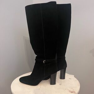 Ann Taylor Suede Buckle Boot Size 8.5